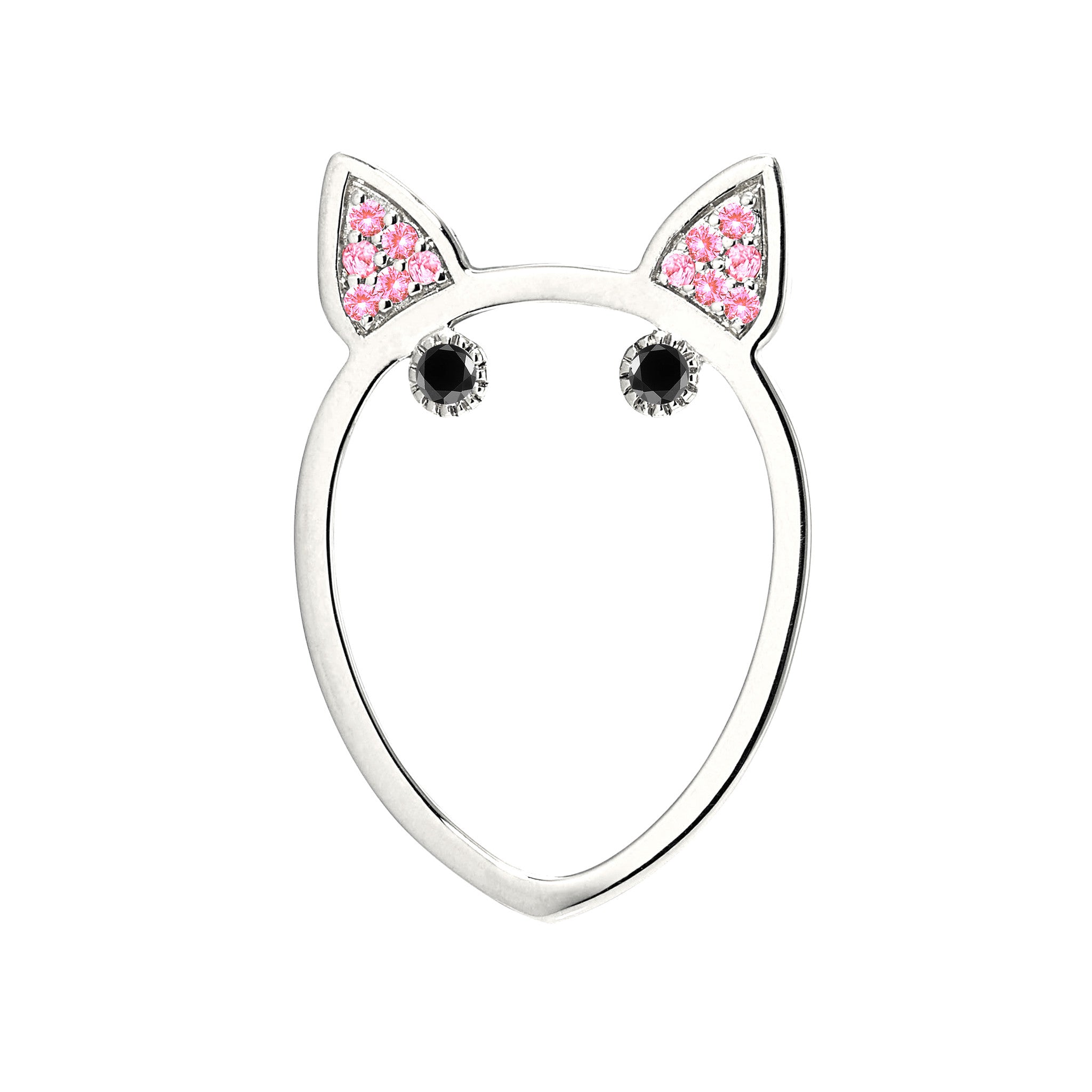 Pink Diamond Terrier Ring, Ring, Puppy rings, Anabela Chan Joaillerie - Fine jewelry with laboratory grown and created gemstones hand-crafted in the United Kingdom. Anabela Chan Joaillerie is the first fine jewellery brand in the world to champion laboratory-grown and created gemstones with high jewellery design, artisanal craftsmanship and a focus on ethical and sustainable innovations.